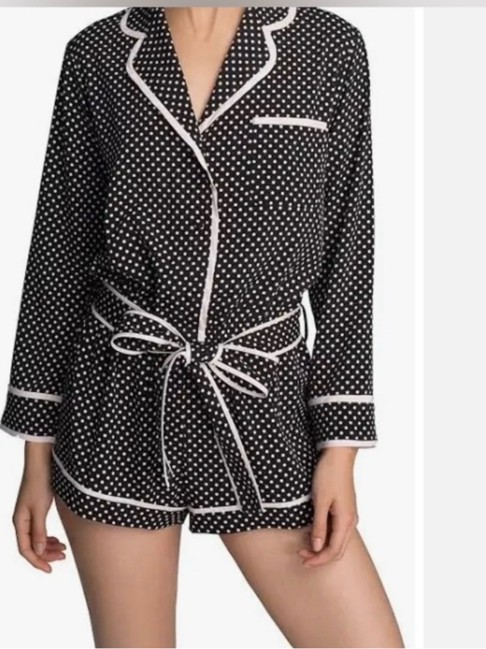Kate Spade New York polka dot sleep lounge romper / size XS
